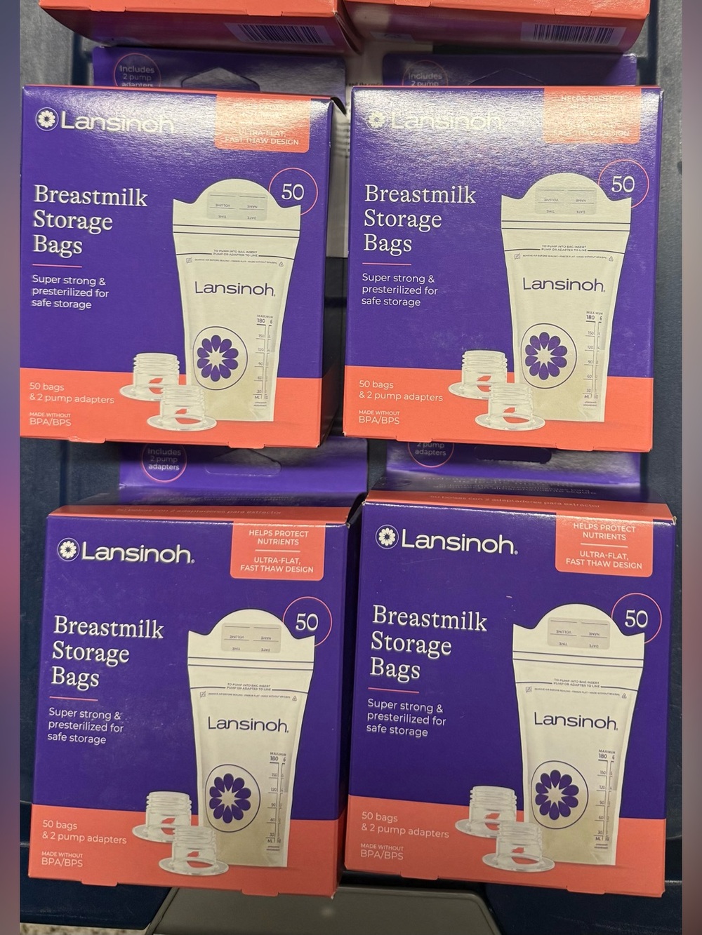 Lansinoh Storage Bags -50 count - 6 boxes